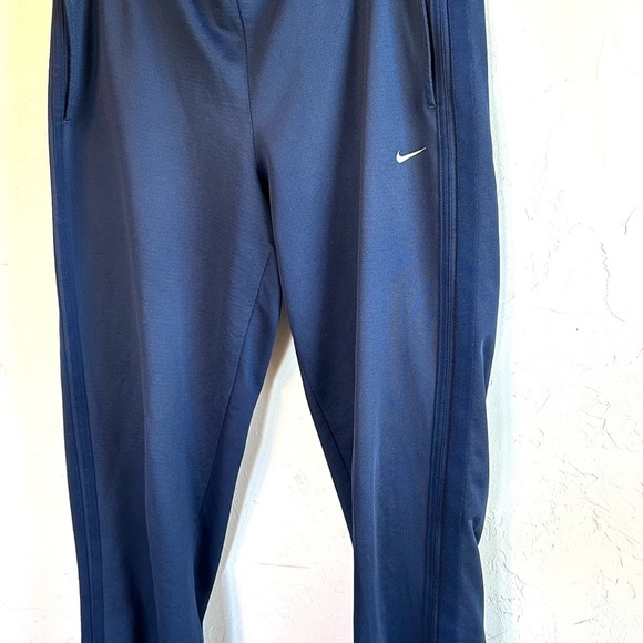 Nike Men's Navy Blue Sport Stripe Ankle Zip Athliesure Activewear Joggers Sz Lg - Picture 2 of 9
